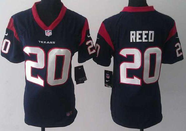 Cheap Women Nike Houston Texans 20 Ed Reed Blue NFL Jerseys