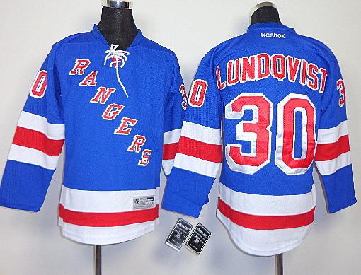 Kids New York Rangers 30 Henrik Lundqvist Blue NHL Jerseys For Sale