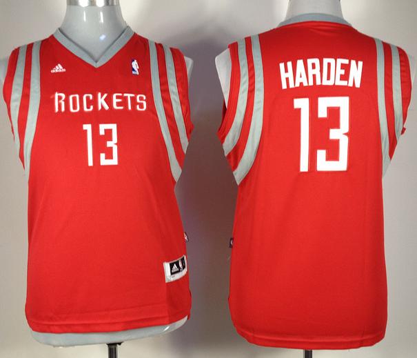 Kids Houston Rockets #13 James Harden Red Revolution 30 Swingman NBA Jerseys Cheap