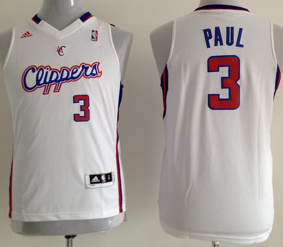 Kids Los Angeles Clippers 3 Chris Paul White Revolution 30 Swingman NBA Jerseys Cheap
