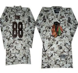 Kids Chicago Blackhawks 88 Patrick Kane White Camo NHL Jerseys For Sale