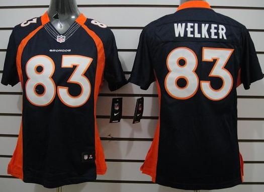 Cheap Women Nike Denver Broncos 83 Wes Welker Blue Limited NFL Football Jerseys