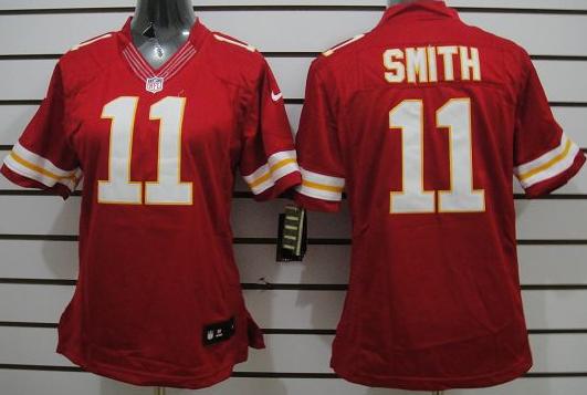 Cheap Women Nike Kansas City Chiefs #11 Alex Smith Red Limited NFL Football Jerseys