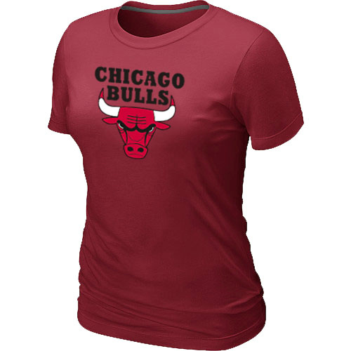 Cheap Women Chicago Bulls Big & Tall Primary Logo Red NBA Basketball T-Shirt