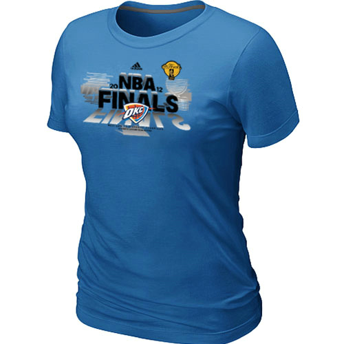 Cheap Women Oklahoma City Thunder 2012 Western Conference Champions L.blue NBA Basketball T-Shirt
