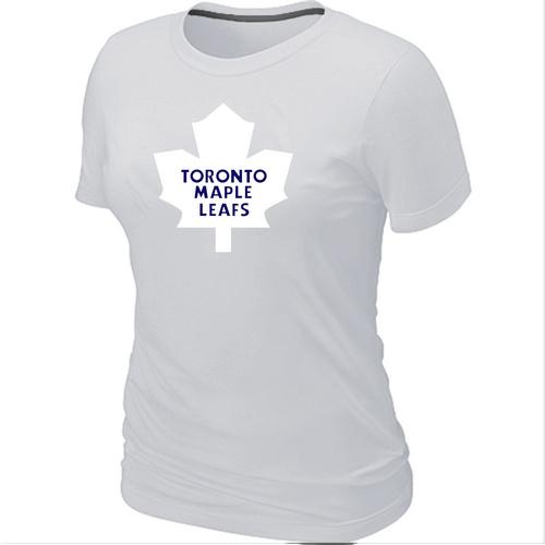 Cheap Women Toronto Maple Leafs Big & Tall Logo White NHL T-Shirt