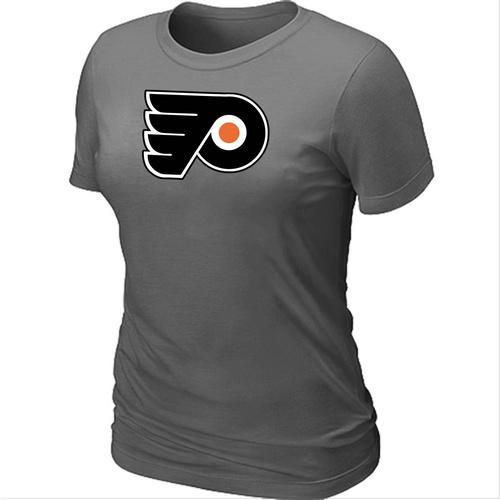 Cheap Women Philadelphia Flyers Big & Tall Logo D.Grey NHL T-Shirt