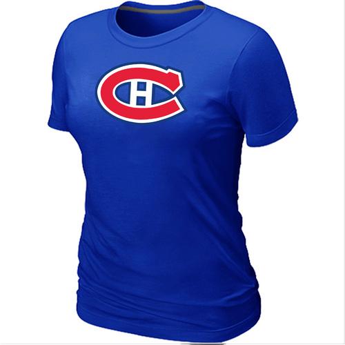 Cheap Women Montr??al Canadiens Big & Tall Logo Blue NHL T-Shirt