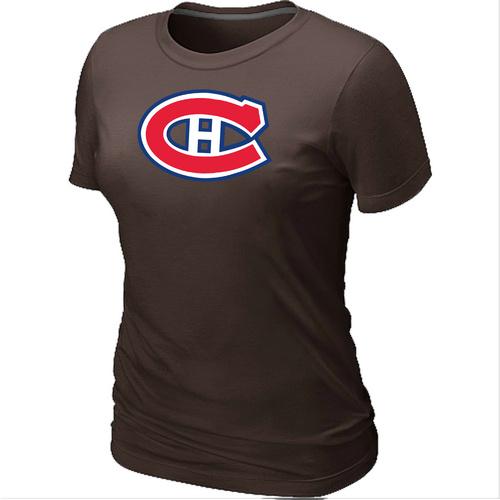Cheap Women Montr??al Canadiens Big & Tall Logo Brown NHL T-Shirt