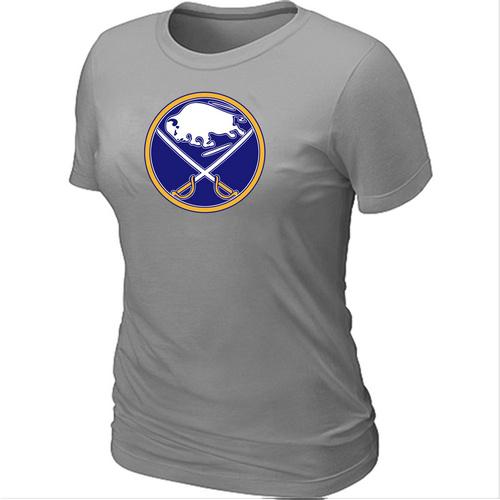 Cheap Women Buffalo Sabres Big & Tall Logo L.Grey NHL T-Shirt