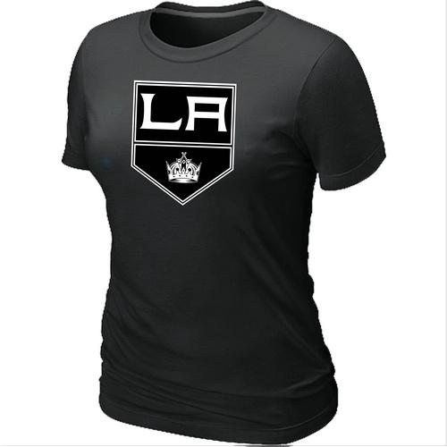 Cheap Women Los Angeles Kings Big & Tall Logo Black NHL T-Shirt