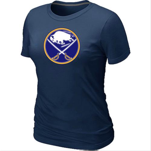 Cheap Women Buffalo Sabres Big & Tall Logo D.Blue NHL T-Shirt