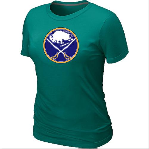 Cheap Women Buffalo Sabres Big & Tall Logo L.Green NHL T-Shirt
