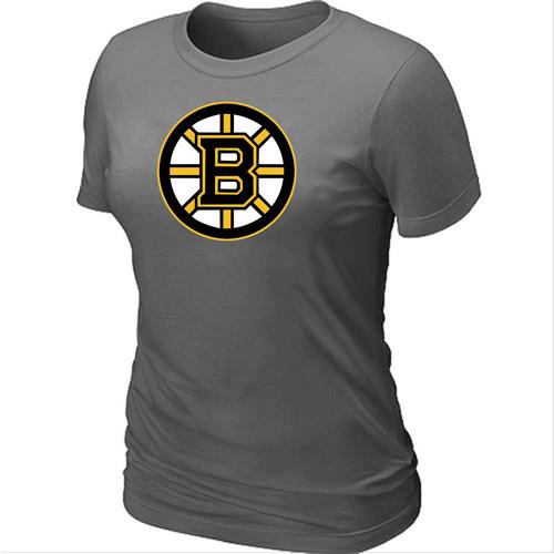 Cheap Women Boston Bruins Big & Tall Logo D.Grey NHL T-Shirt