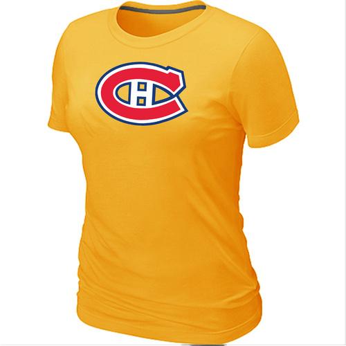 Cheap Women Montr??al Canadiens Big & Tall Logo Yellow NHL T-Shirt