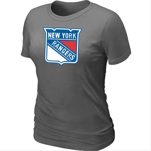 Cheap Women New York Rangers Big & Tall Logo D.Grey NHL T-Shirt