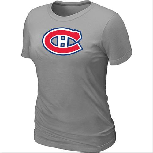Cheap Women Montr??al Canadiens Big & Tall Logo L.Grey NHL T-Shirt