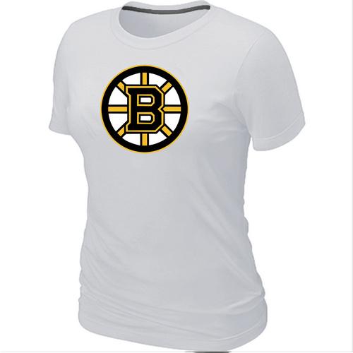 Cheap Women Boston Bruins Big & Tall Logo White NHL T-Shirt