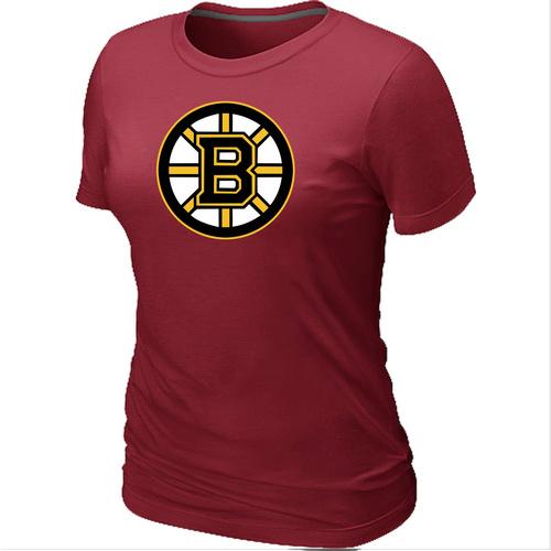Cheap Women Boston Bruins Big & Tall Logo Red NHL T-Shirt