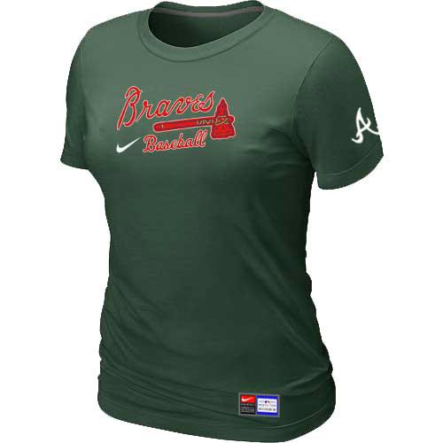 Cheap Women Atlanta Braves Nike D.Green Short Sleeve Practice MLB Baseball T-Shirt