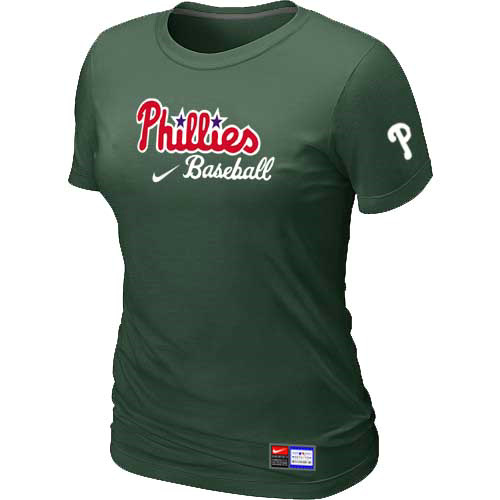 Cheap Women Philadelphia Phillies Nike D.Green Short Sleeve Practice MLB Baseball T-Shirt