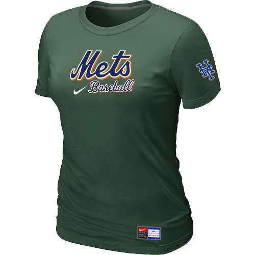 Cheap Women New York Mets Nike D.Green Short Sleeve Practice MLB Baseball T-Shirt