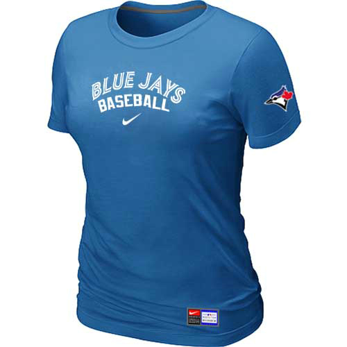 Cheap Women Toronto Blue Jays Nike L.blue Short Sleeve Practice MLB Baseball T-Shirt