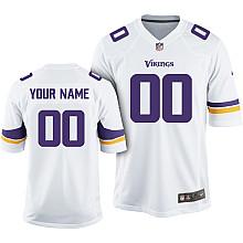 Kids Nike Minnesota Vikings Customized White NFL Jersey 2013 New Style Cheap