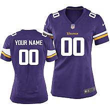 Cheap Women Nike Minnesota Vikings Customized Purple NFL Jerseys 2013 New Style