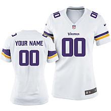 Cheap Women Nike Minnesota Vikings Customized White NFL Jerseys 2013 New Style