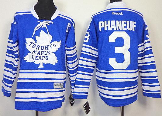 Kids Toronto Maple Leafs 3 Dion Phaneuf Blue NHL Jerseys For Sale