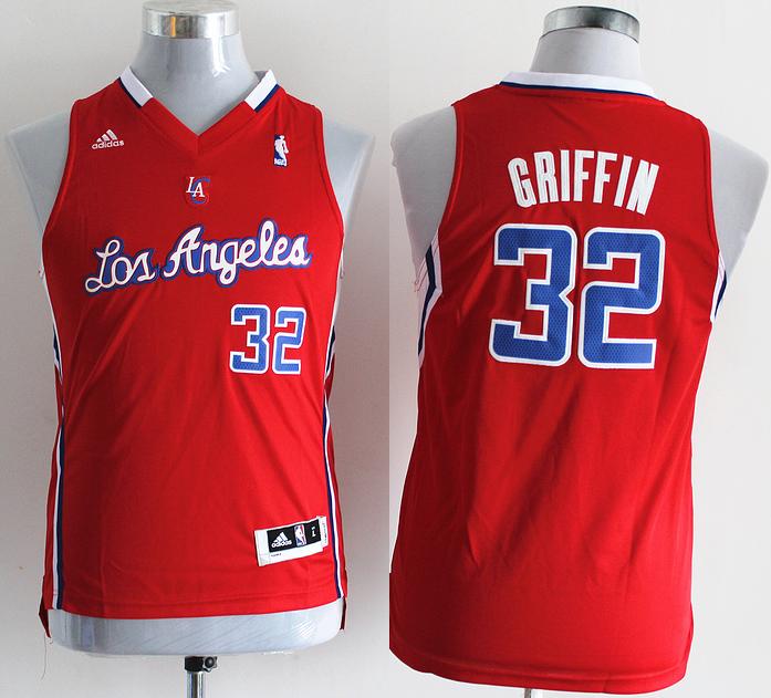 Kids Los Angeles Clippers 32 Blake Griffin Red Revolution 30 Swingman NBA Jerseys Cheap
