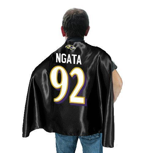 Baltimore Ravens 92 NGATA Black NFL Hero Cape Sale Cheap