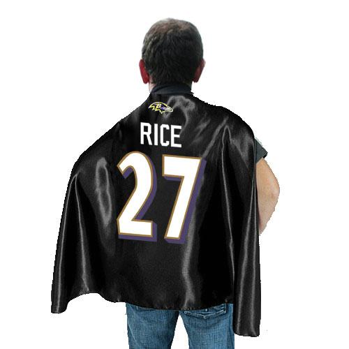 Baltimore Ravens 27 Rice Black NFL Hero Cape Sale Cheap