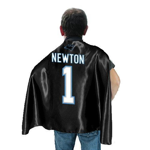 Carolina Panthers 1 Cam Newton Black NFL Hero Cape Sale Cheap