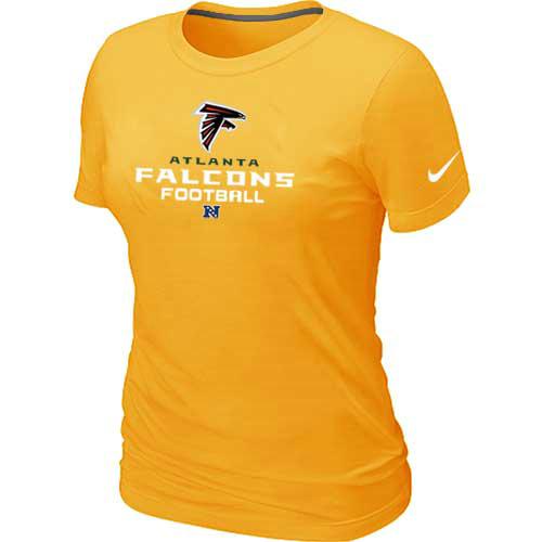 Cheap Women Nike Atlanta Falcons Yellow Critical Victory NFL Football T-Shirt