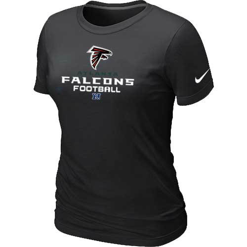 Cheap Women Nike Atlanta Falcons Black Critical Victory NFL Football T-Shirt