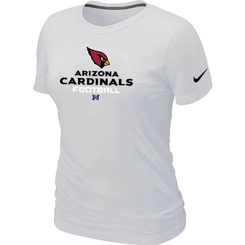 Cheap Women Nike Arizona Cardinals White Critical Victory NFL Football T-Shirt