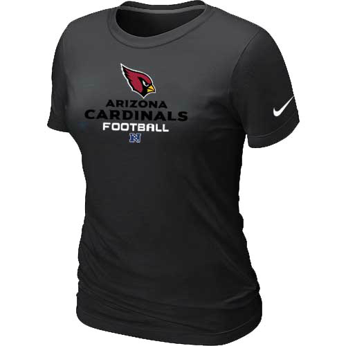 Cheap Women Nike Arizona Cardinals Black Critical Victory NFL Football T-Shirt