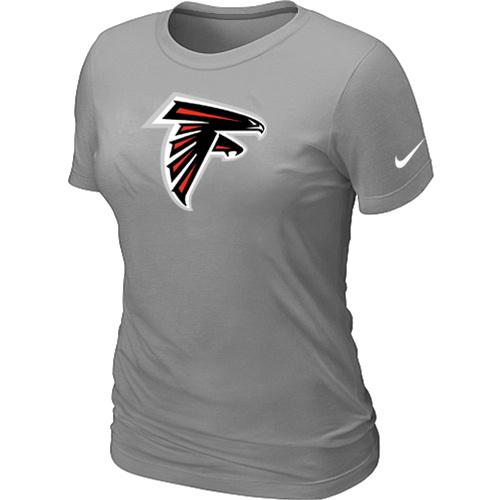 Cheap Women Nike Atlanta Falcons L.Grey Logo NFL Football T-Shirt