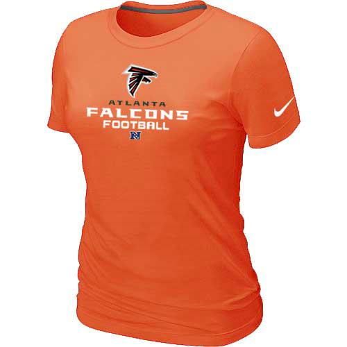 Cheap Women Nike Atlanta Falcons Orange Critical Victory NFL Football T-Shirt