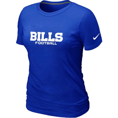 Cheap Women Nike Buffalo Bills Sideline Legend Authentic Font Bleu NFL Football T-Shirt