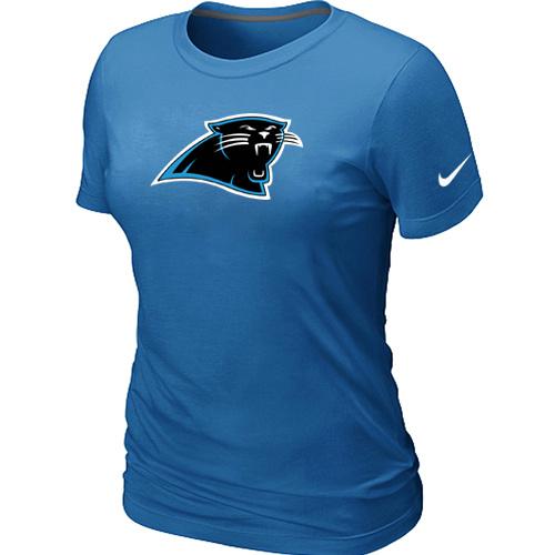 Cheap Women Nike Carolina Panthers L.blue Logo NFL Football T-Shirt
