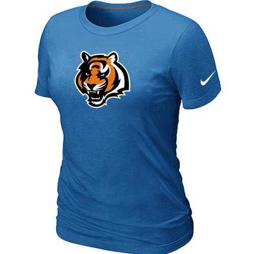 Cheap Women Nike Cincinnati Bengals Tean Logo L.blue NFL Football T-Shirt