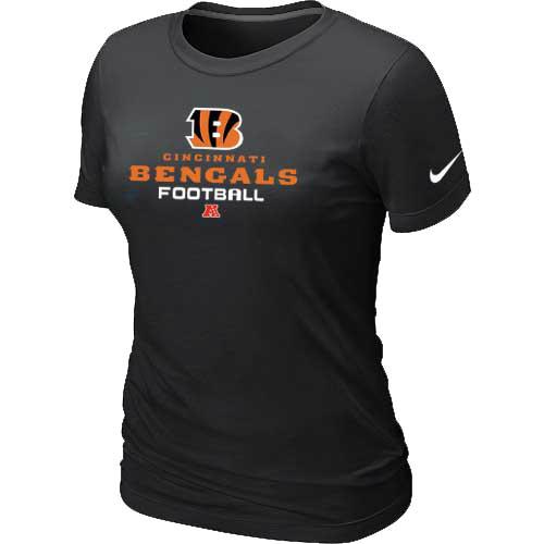 Cheap Women Nike Cincinnati Bengals Black Critical Victory NFL Football T-Shirt