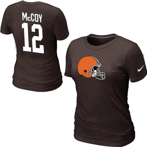 Cheap Women Nike Cleveland Browns Colt McCoy Name & Number NFL Football T-Shirt