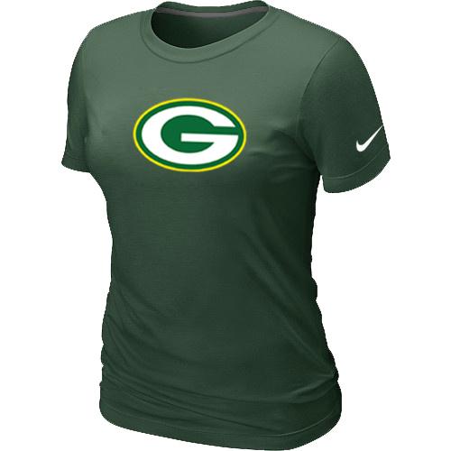 Cheap Women Nike Green Bay Packers D.Green Logo NFL Football T-Shirt