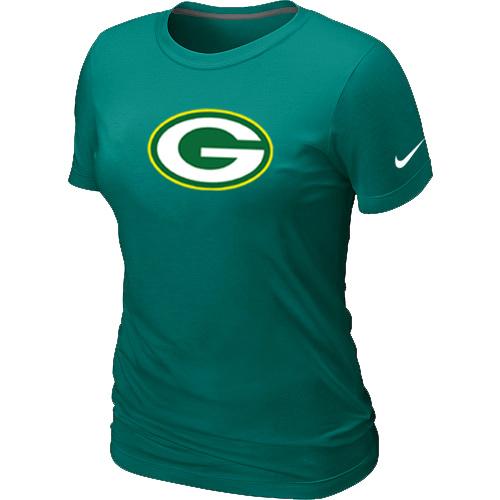 Cheap Women Nike Green Bay Packers L.Green Logo NFL Football T-Shirt