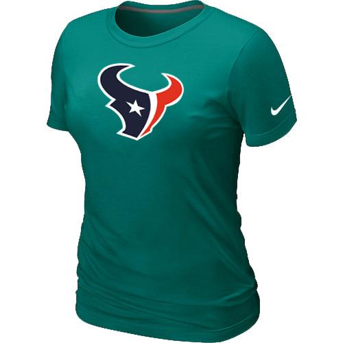 Cheap Women Nike Houston Texans L.Green Logo NFL Football T-Shirt