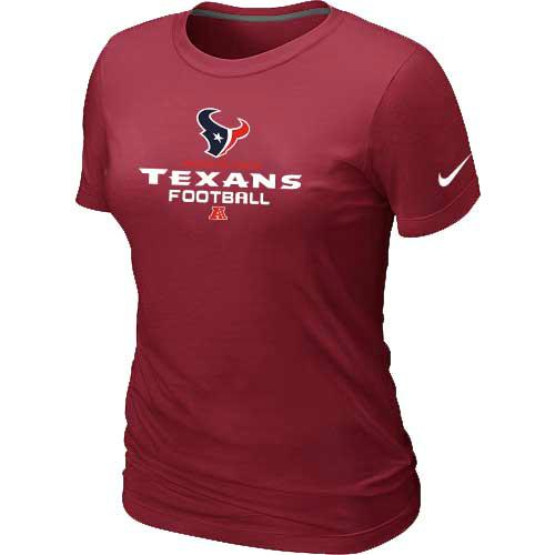 Cheap Women Nike Houston Texans Red Critical Victory NFL Football T-Shirt